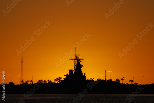 Sunset at Pearl Harbor © alma