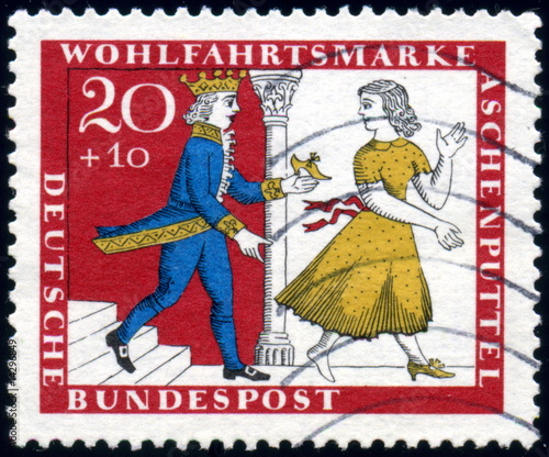Deutsche Bundespost. Aschenputtel. Timbre postal.