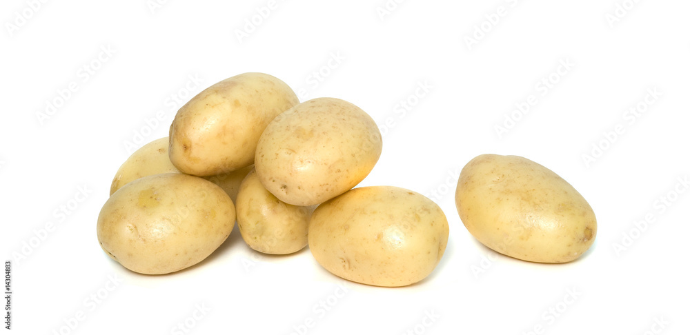 Pile of potatoes isolated on white background Pile of potatoes isolated on white background