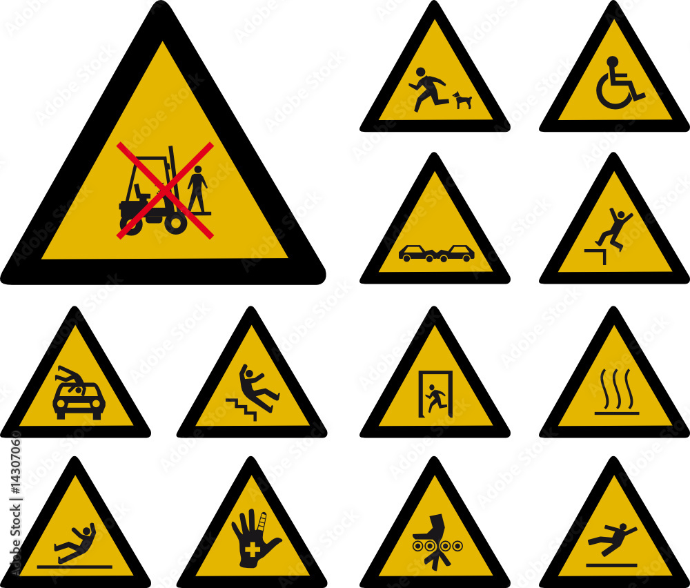 Accident warning sign Accident warning sign