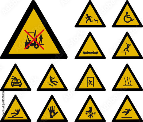 Accident warning sign