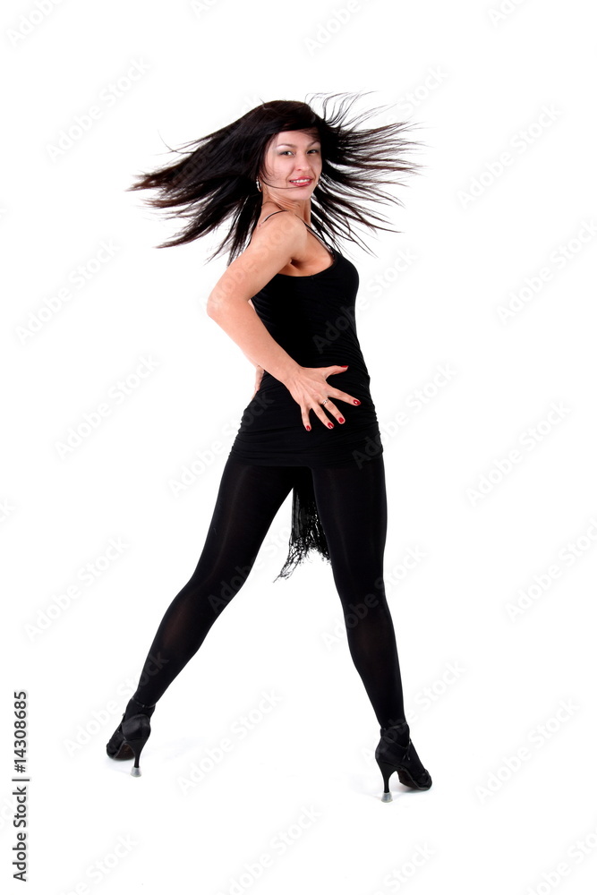 dancer in action isolated on white dancer in action isolated on white