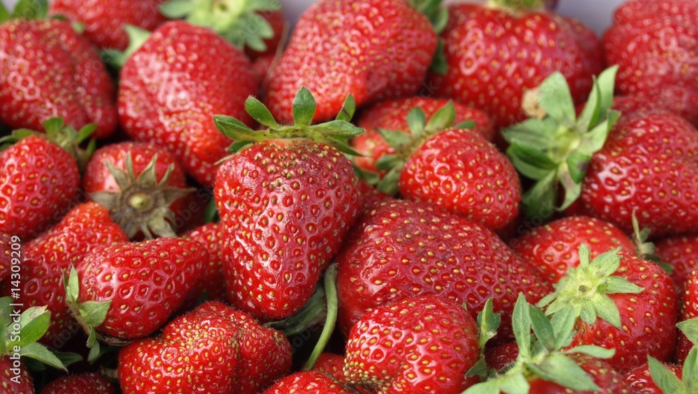 Strawberries at the market Strawberries at the market