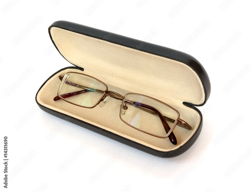 glasses in dark case glasses in dark case