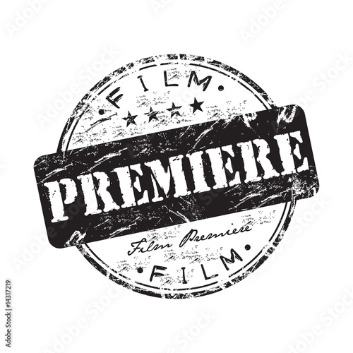 Film premiere grunge rubber stamp