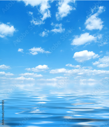 Blue sky with water reflection © artida