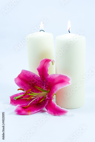Lily and candles