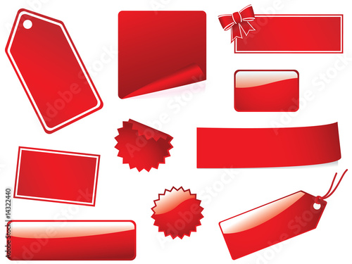 Blank stickers and labels