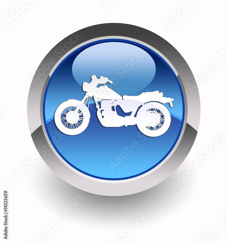 Motorcycle glossy icon