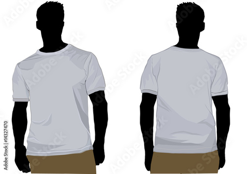Tshirt template with silhoutte