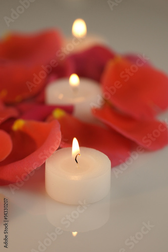 bougies et petales