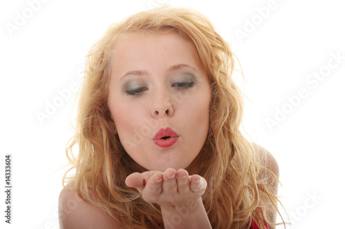 Blowing a kiss photo