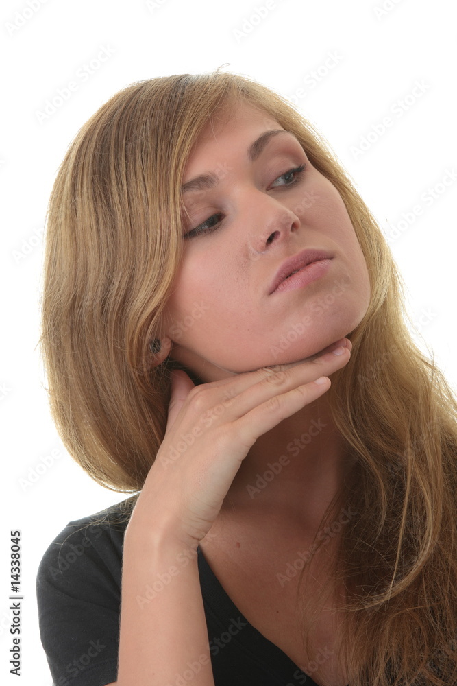 Blond young woman (student) portrait Blond young woman (student) portrait