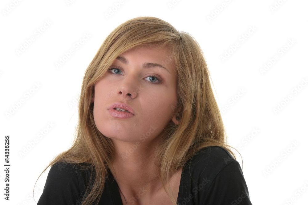 Blond young woman (student) portrait Blond young woman (student) portrait