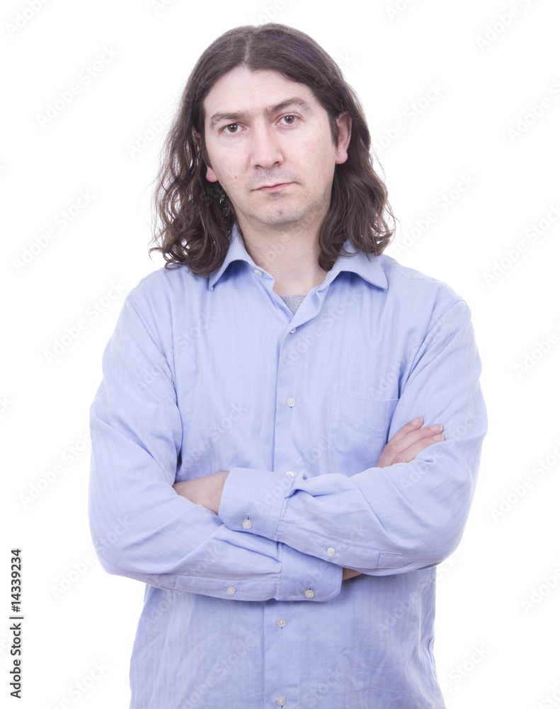 young casual man portrait, isolated on white young casual man portrait, isolated on white