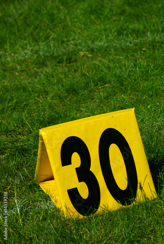 thirty yard line marker photo