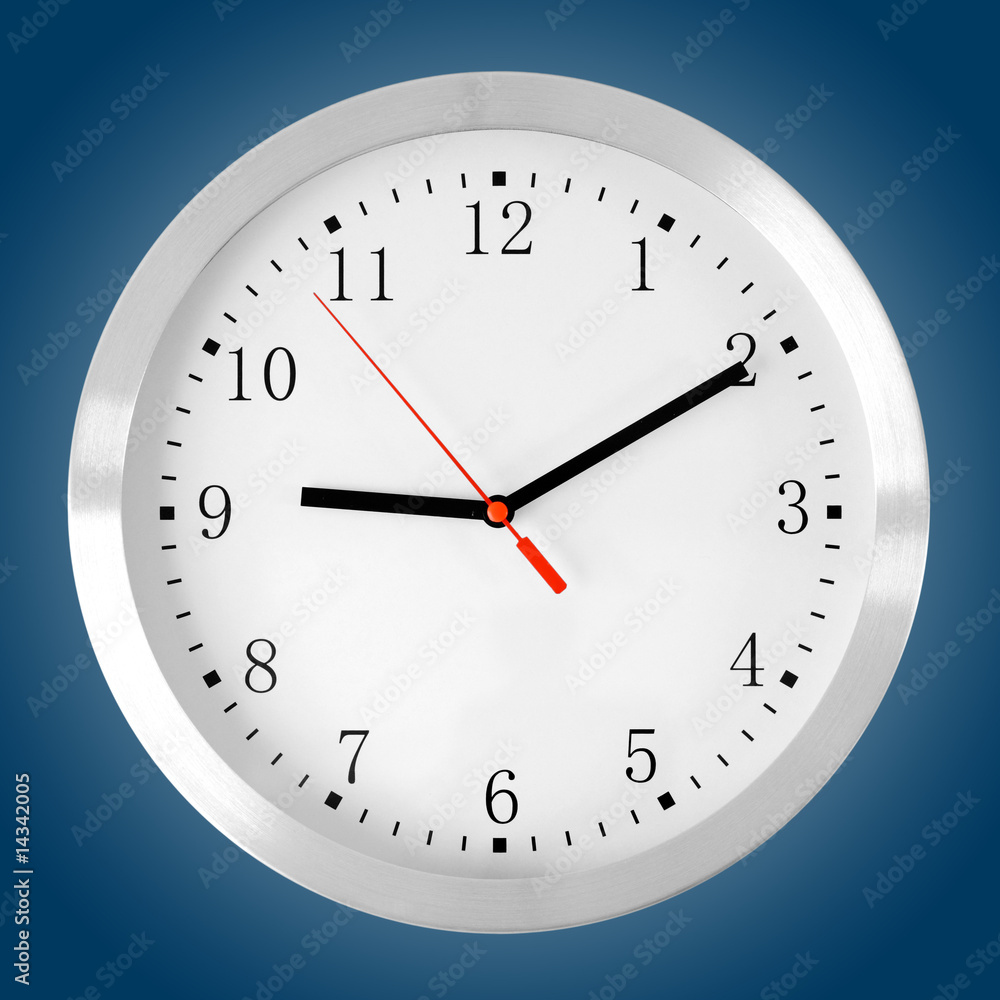classic clock on blue classic clock on blue