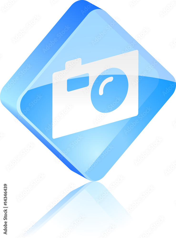 Photo glass button. Vector illustration. Photo glass button. Vector illustration.