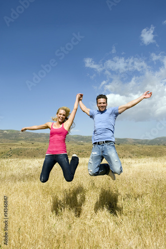 Jumping couple