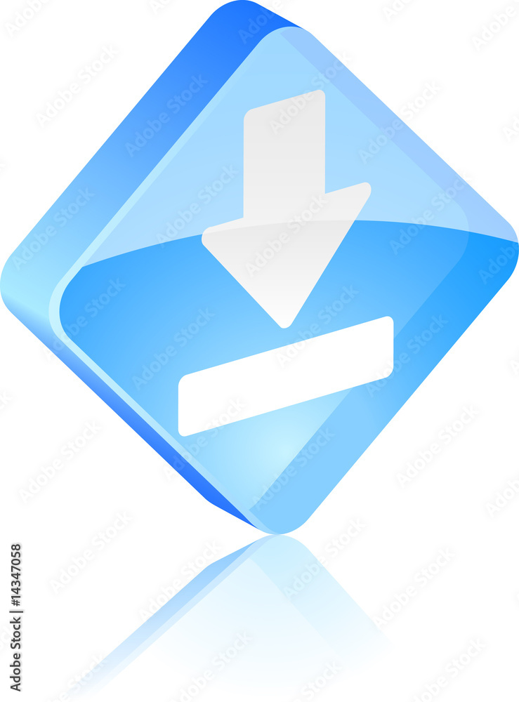 Download glass button. Vector illustration. Download glass button. Vector illustration.