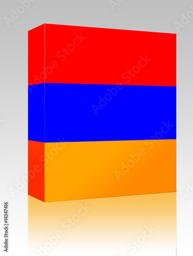 Armenia flag box package