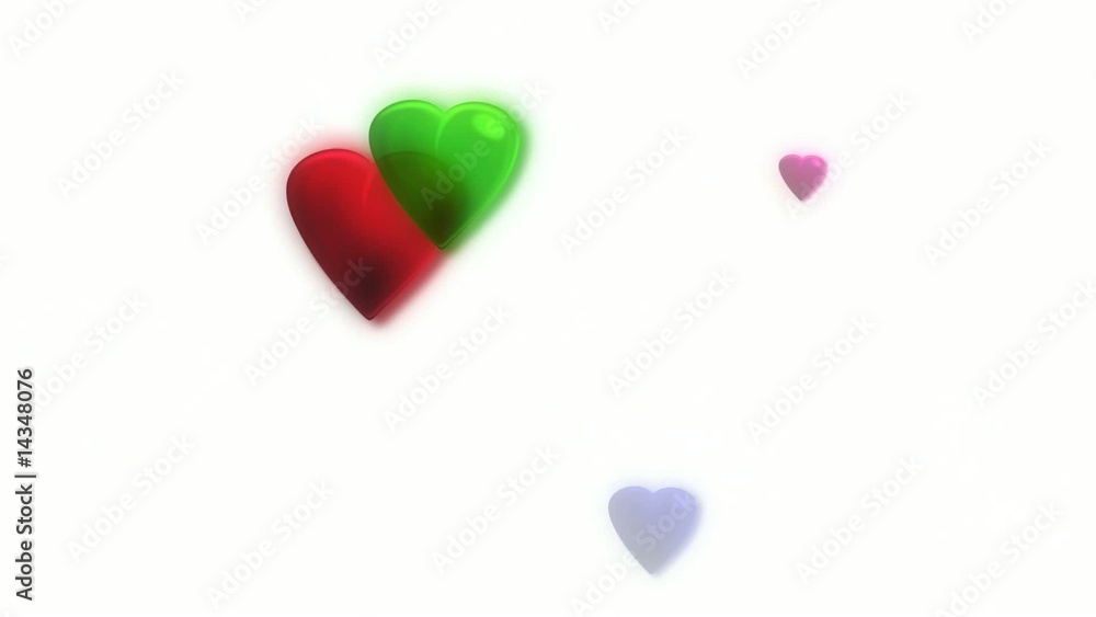 Animation coeurs couleurs