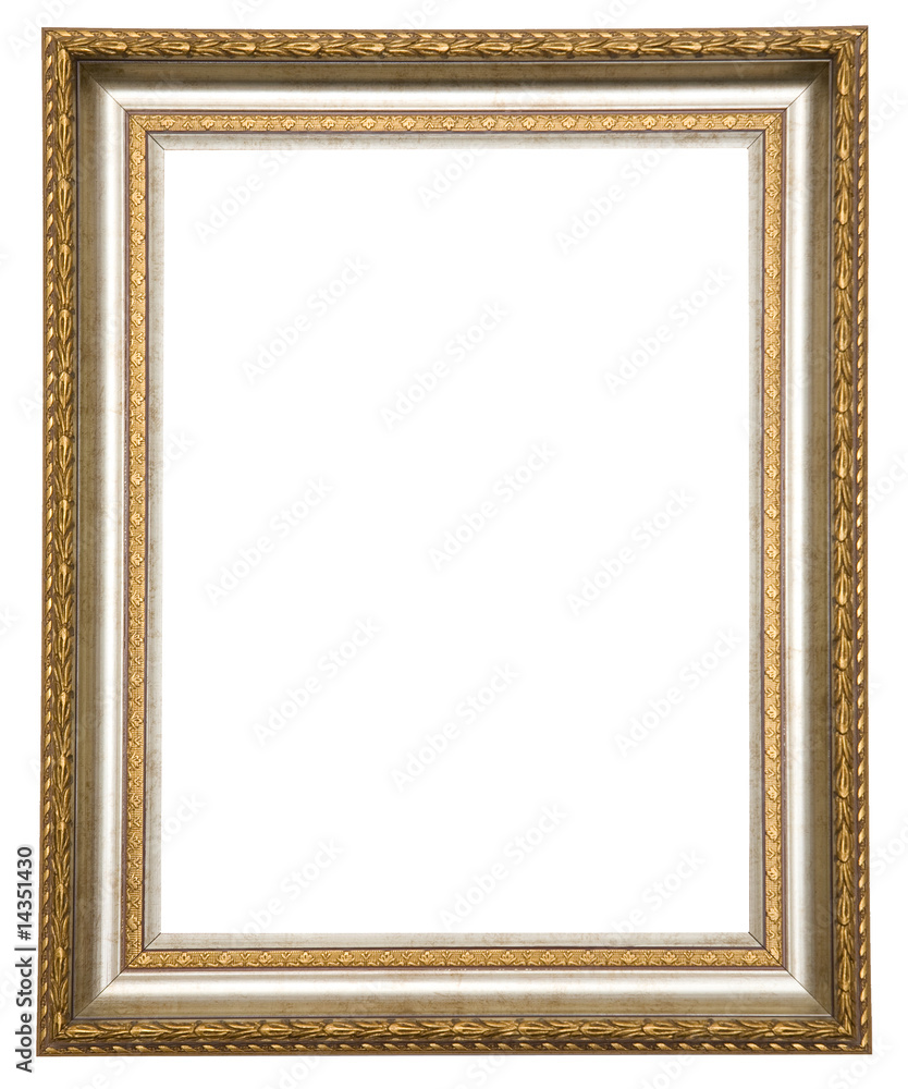 gold antique frame isolated on white background gold antique frame isolated on white background