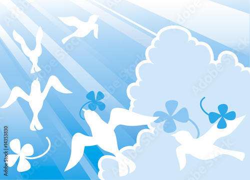 Flying doves