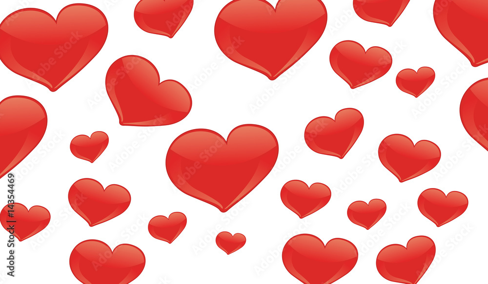 love hearts texture illustration