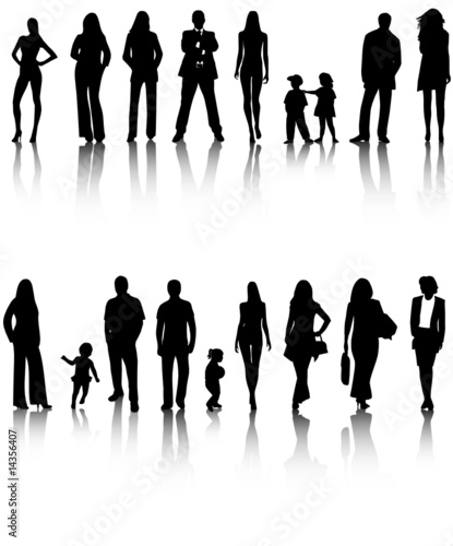 Illustration of people silhouettes