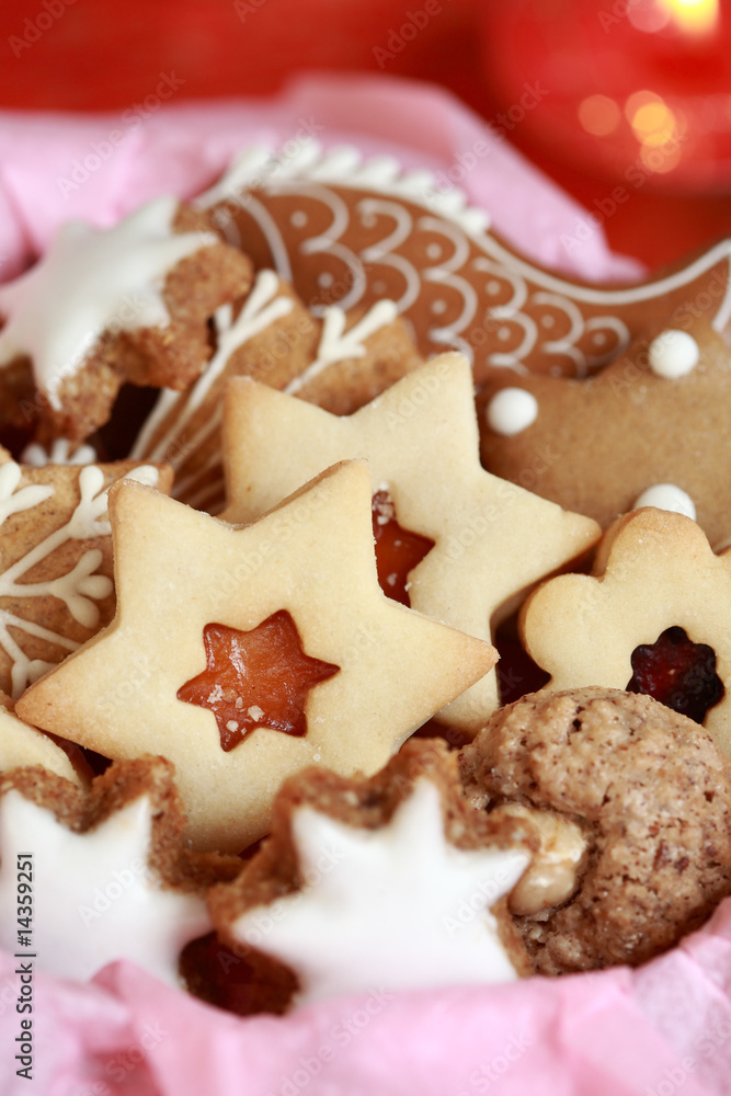 Detail of Christmas cookies Detail of Christmas cookies