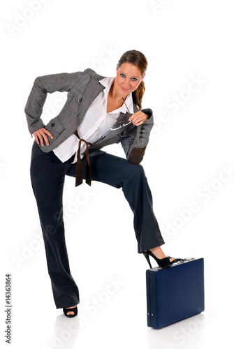 Successful Businesswoman briefcase