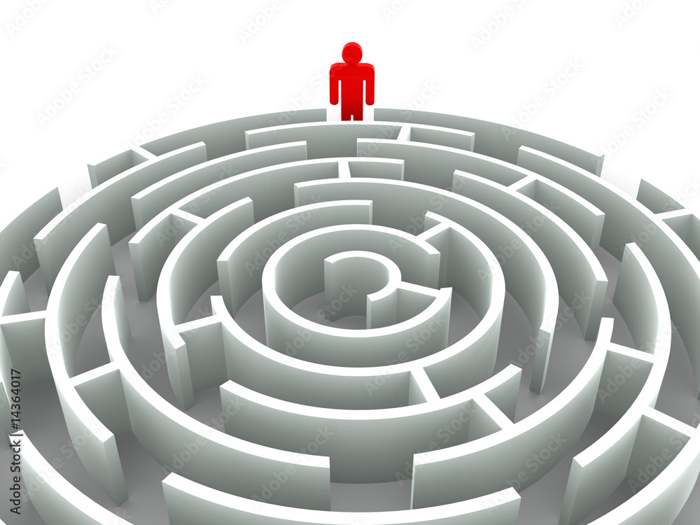 Three-dimensional graphic image. Labyrinth. Three-dimensional graphic image. Labyrinth.