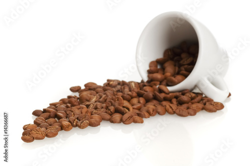 coffee beans and coffee cap