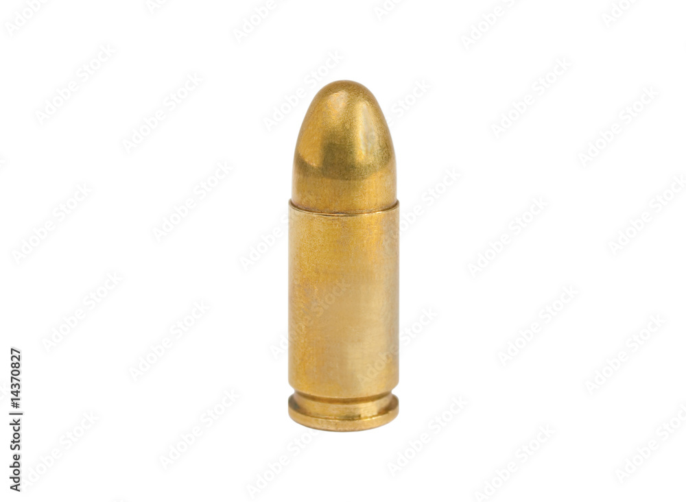 9mm bullet isolated on white 9mm bullet isolated on white