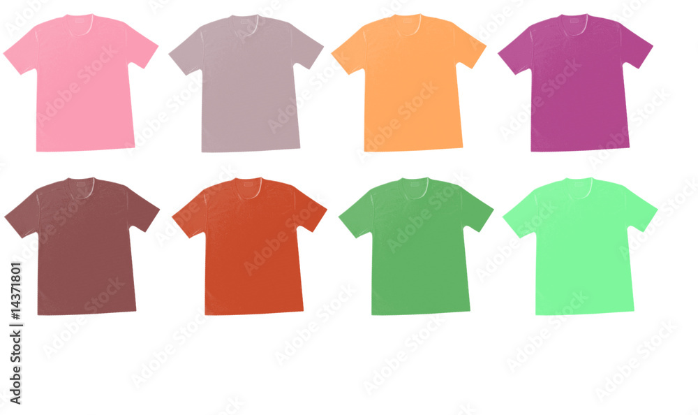 Naklejka premium 8 tee-shirts