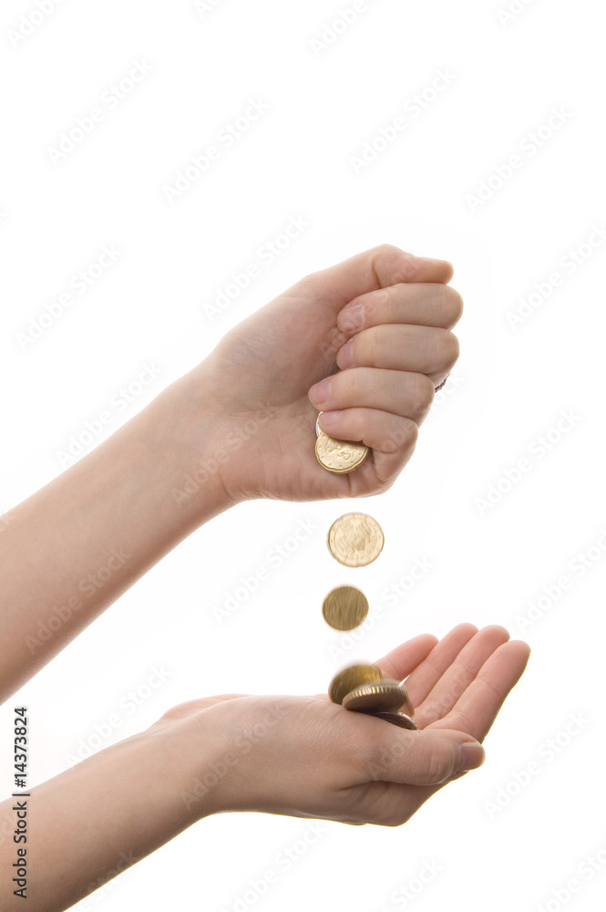coins in hand coins in hand