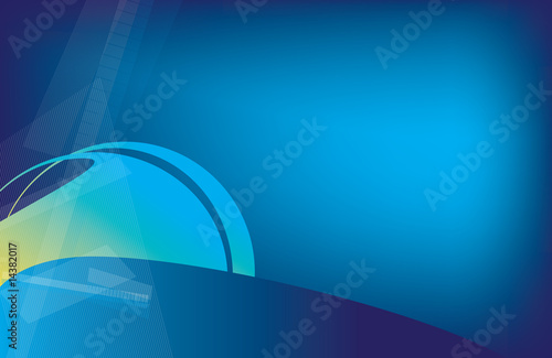 modern blue curve