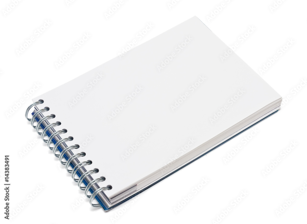 Notebook with empty space for writing Notebook with empty space for writing