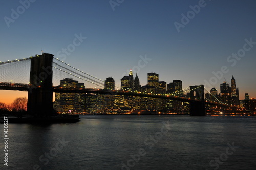 Manhattan skyline on a Clear twilight  New York City