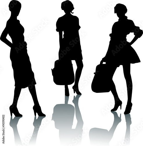 silhouette fashion girls