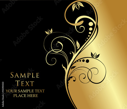 gold floral background