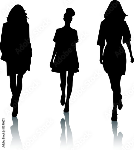 silhouette fashion girls