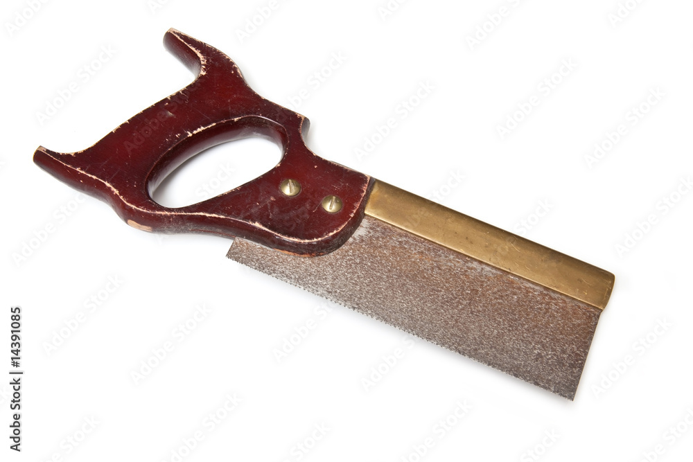 Dovetail saw isolated on a white studio background Dovetail saw isolated on a white studio background
