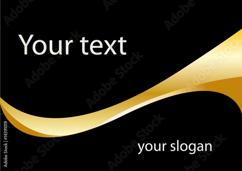 black background with gold elements