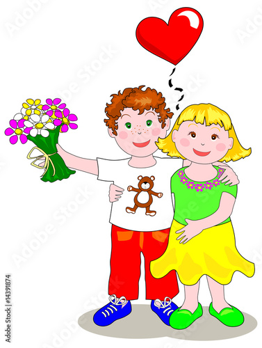 Bimbi abbracciati