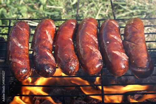 Grill sausages