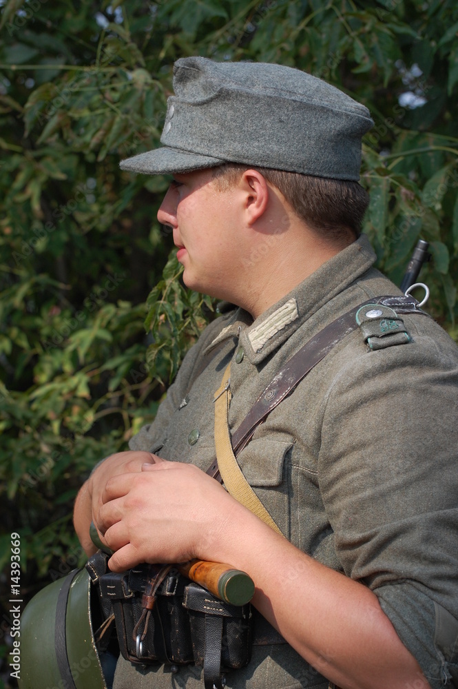 Soldier. WW2 reenacting.Kiev,Ukraine