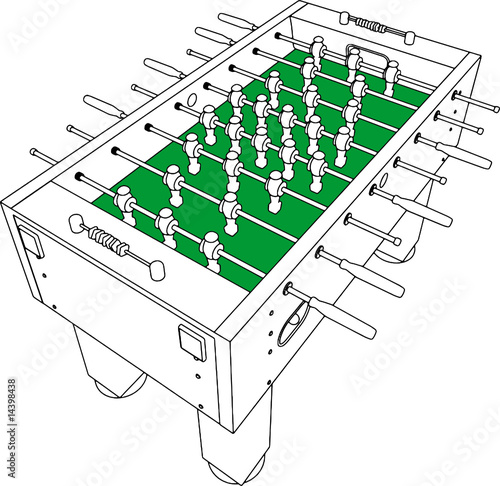 Table Football And Soccer Perspective Vector 01