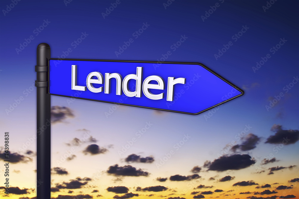 Obraz premium 3d sign lender